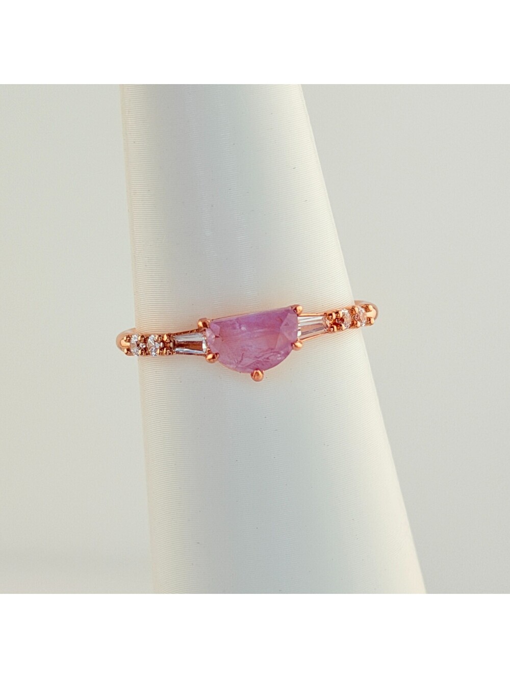 Bomb Party Sz 11 "Cosmic Dreams" Purple Kunzite +Quartz Rose Gold RBP5538 Retro